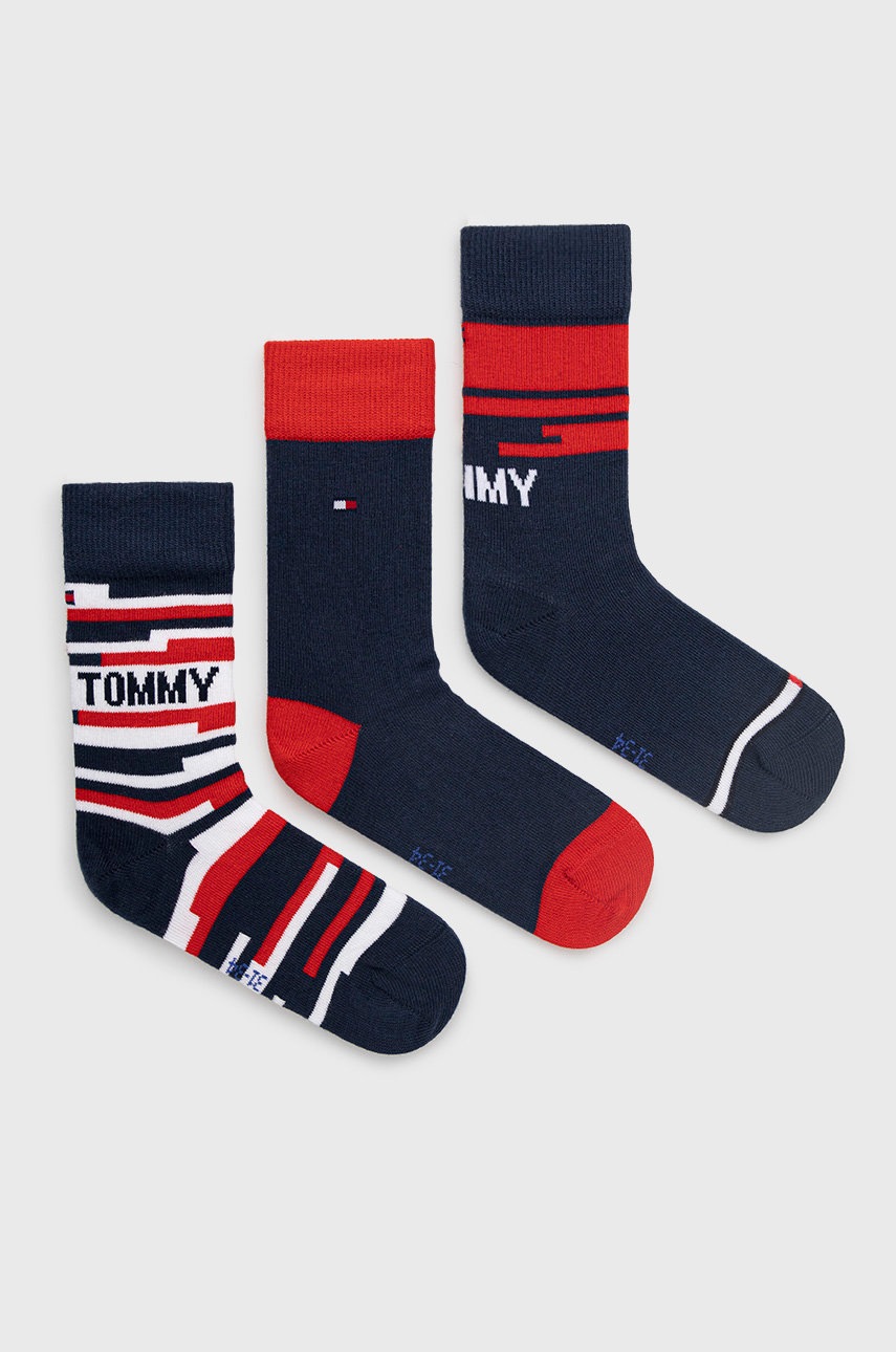 

Детски чорапи Tommy Hilfiger (3 чифта) в тъмносиньо, Тъмносин