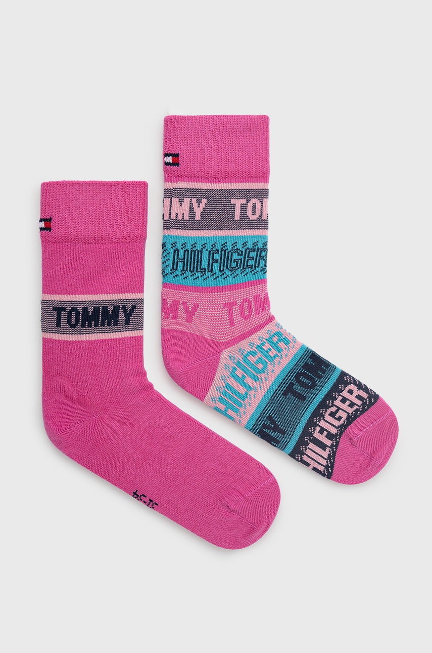 

Детски чорапи Tommy Hilfiger (2 чифта) в розово, Розов