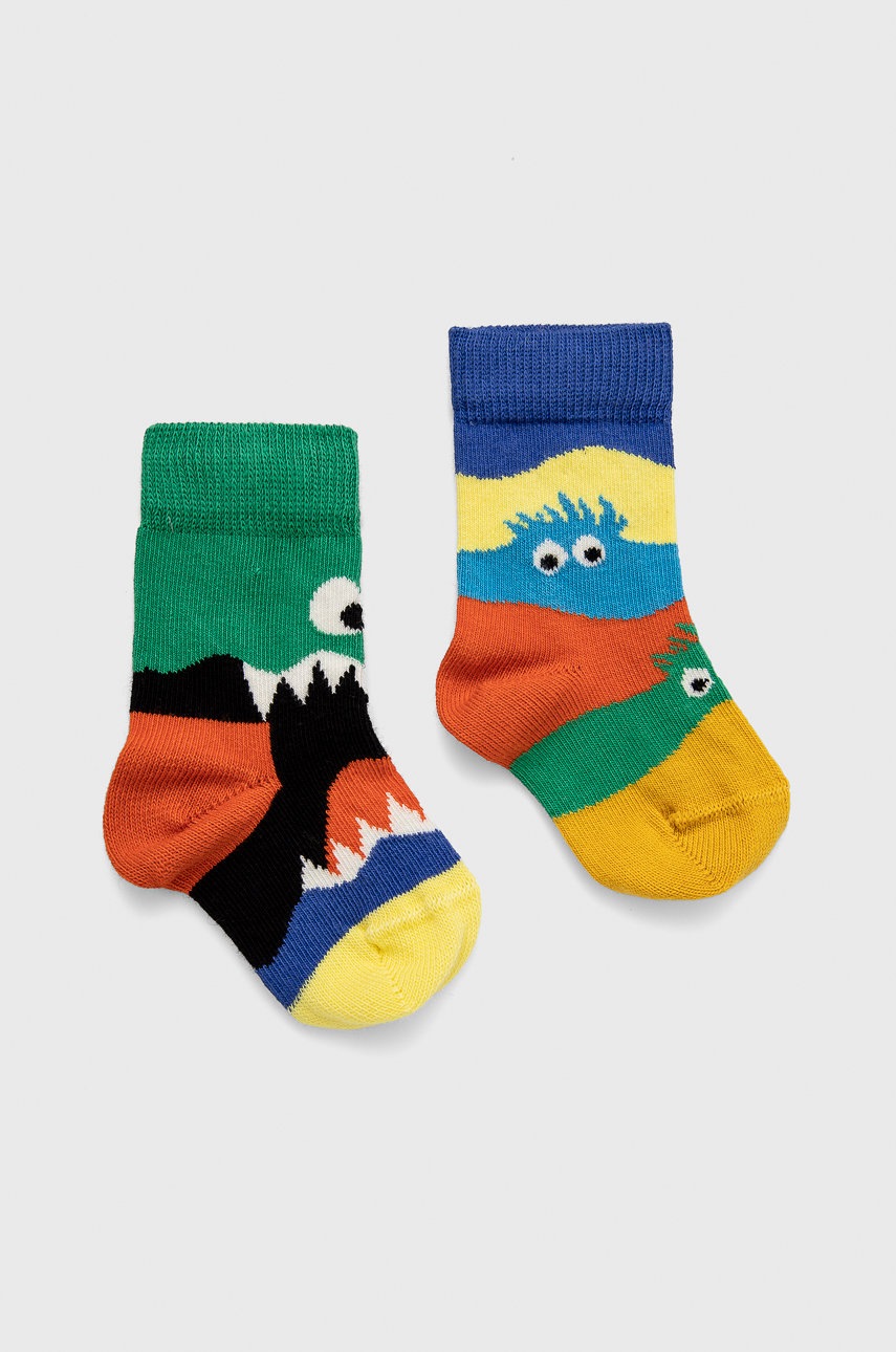 

Happy Socks - Детски чорапи Monsters (2 чифта), Многоцветен