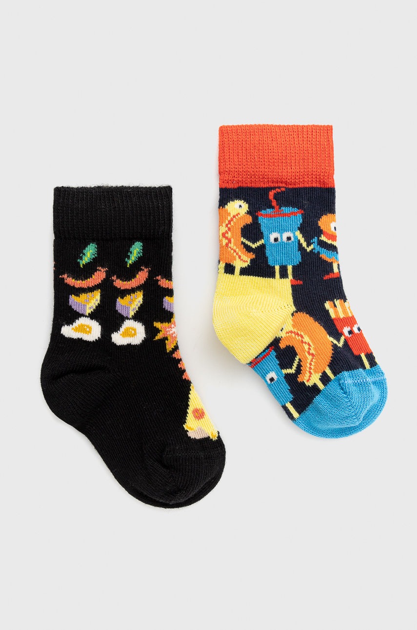

Happy Socks - Детски чорапи Food Friends (2 чифта), Многоцветен