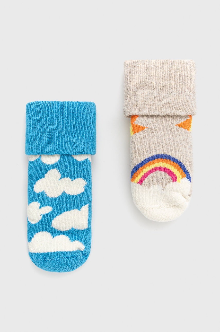 

Happy Socks - Детски чорапи After Sun Terry (2 чифта), Сив