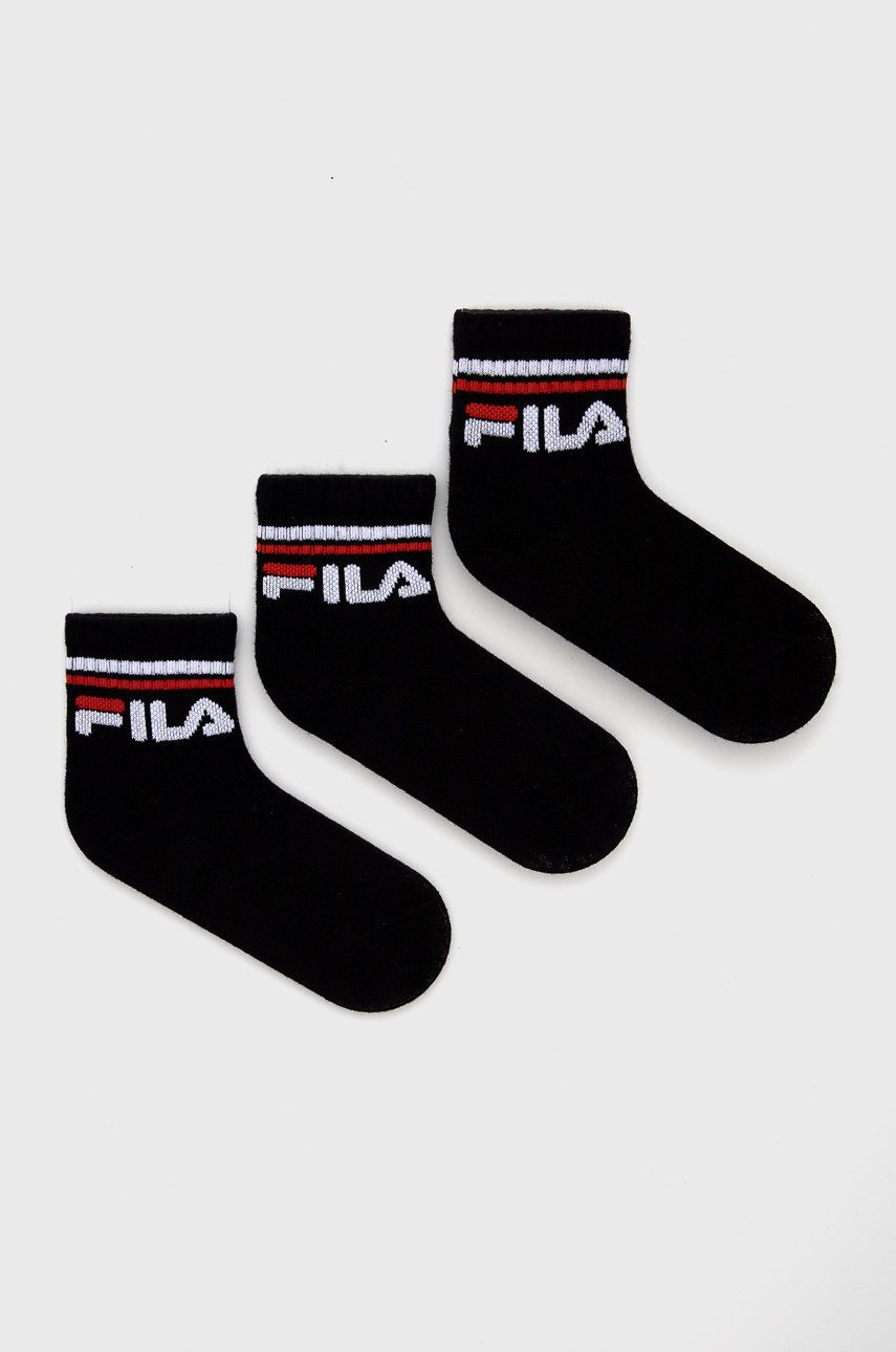 Дитячі шкарпетки Fila (3-pack) колір чорний