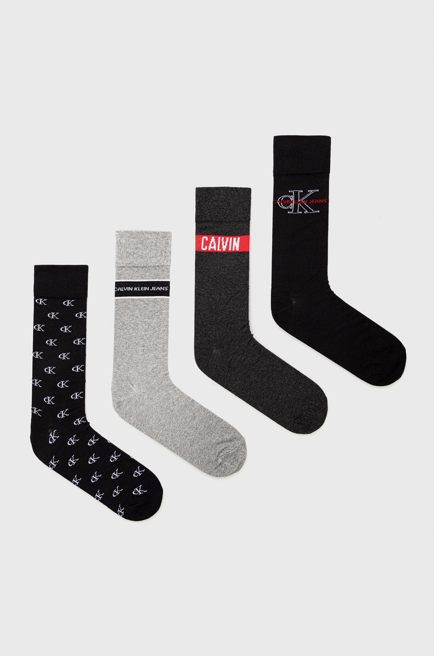

Чорапи Calvin Klein мъжки в черно, Черен