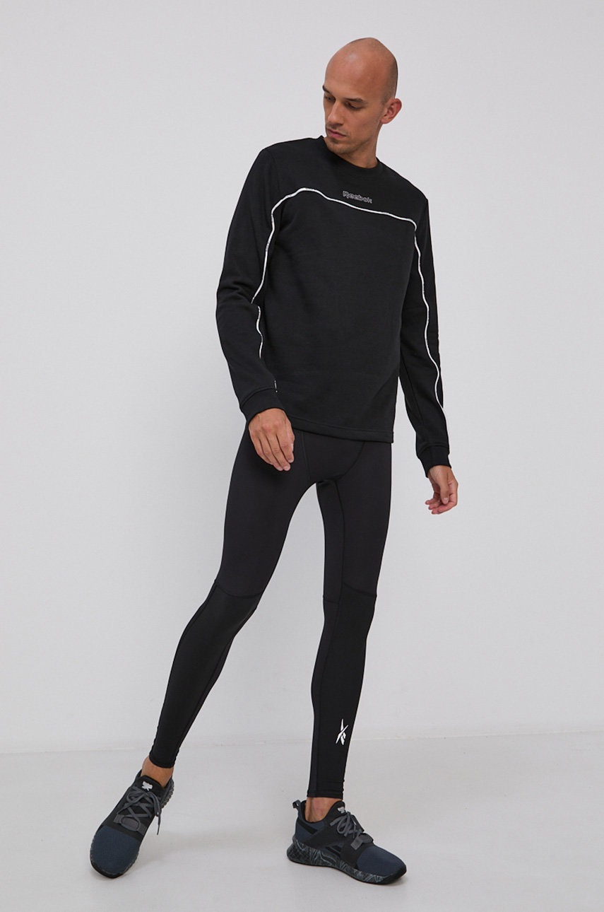 

Леггинсы Reebok GT3224 мужские цвет чёрный гладкие