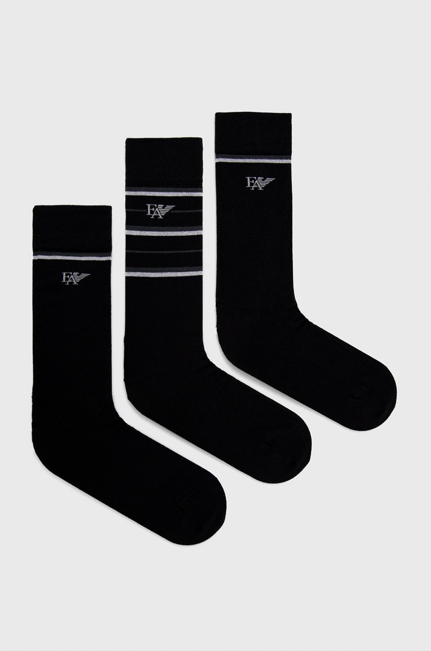 

Чорапи Emporio Armani Underwear мъжки в черно, Черен