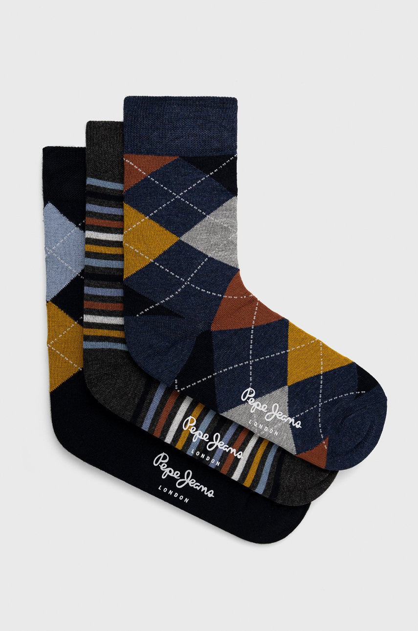 

Pepe Jeans - Чорапи Thompson (3 чифта), Тъмносин