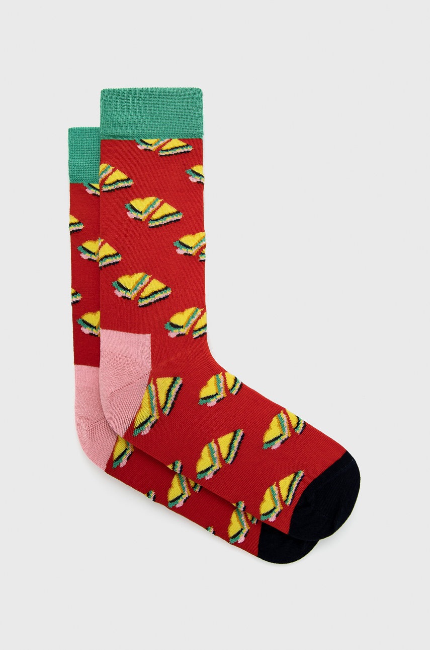 

Чорапи Happy Socks Love Sandwich мъжки в червено, Червен