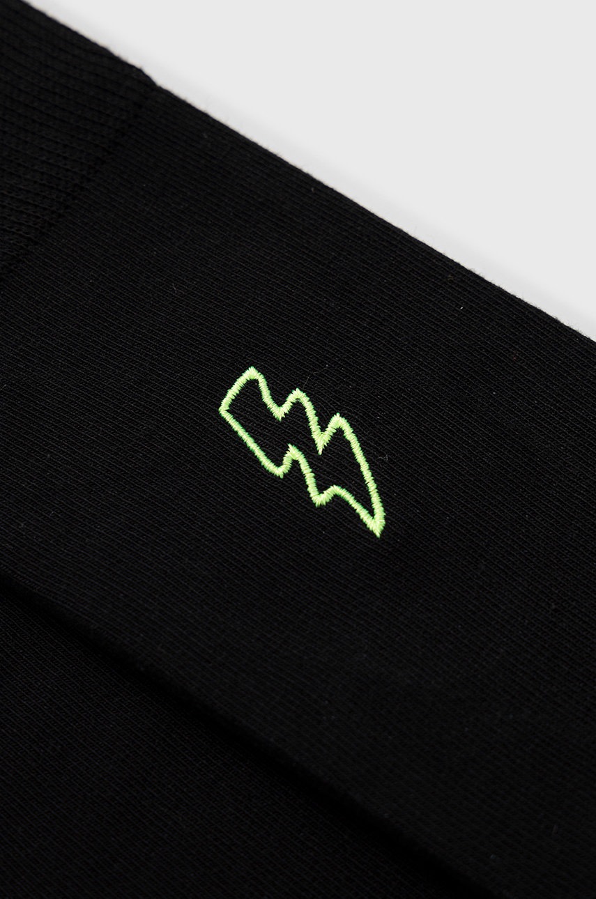 

Шкарпетки Happy Socks Embroidery Lightning чоловічі колір чорний
