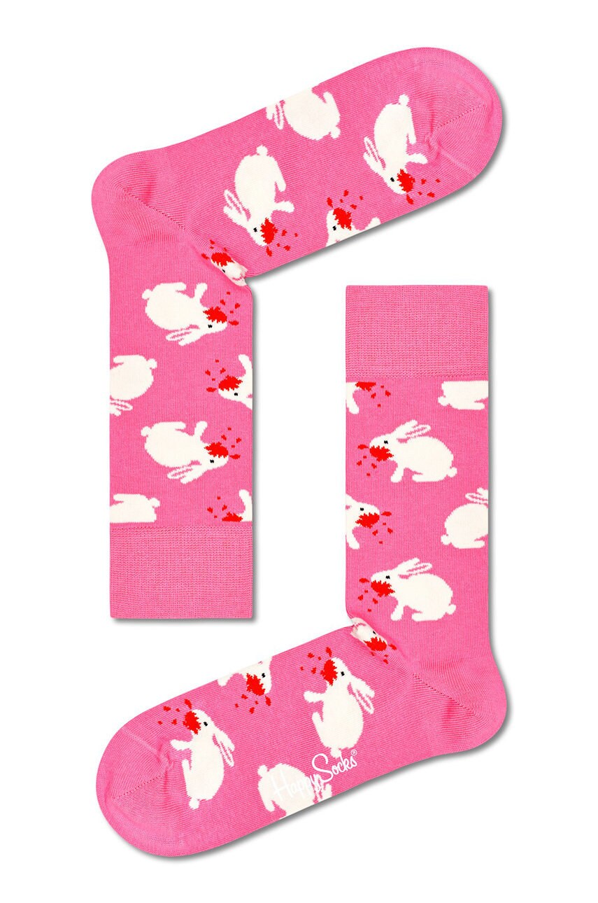 

Happy Socks - Чорапи Killer Rabbit of Caerbannog x Monty Python, Розов
