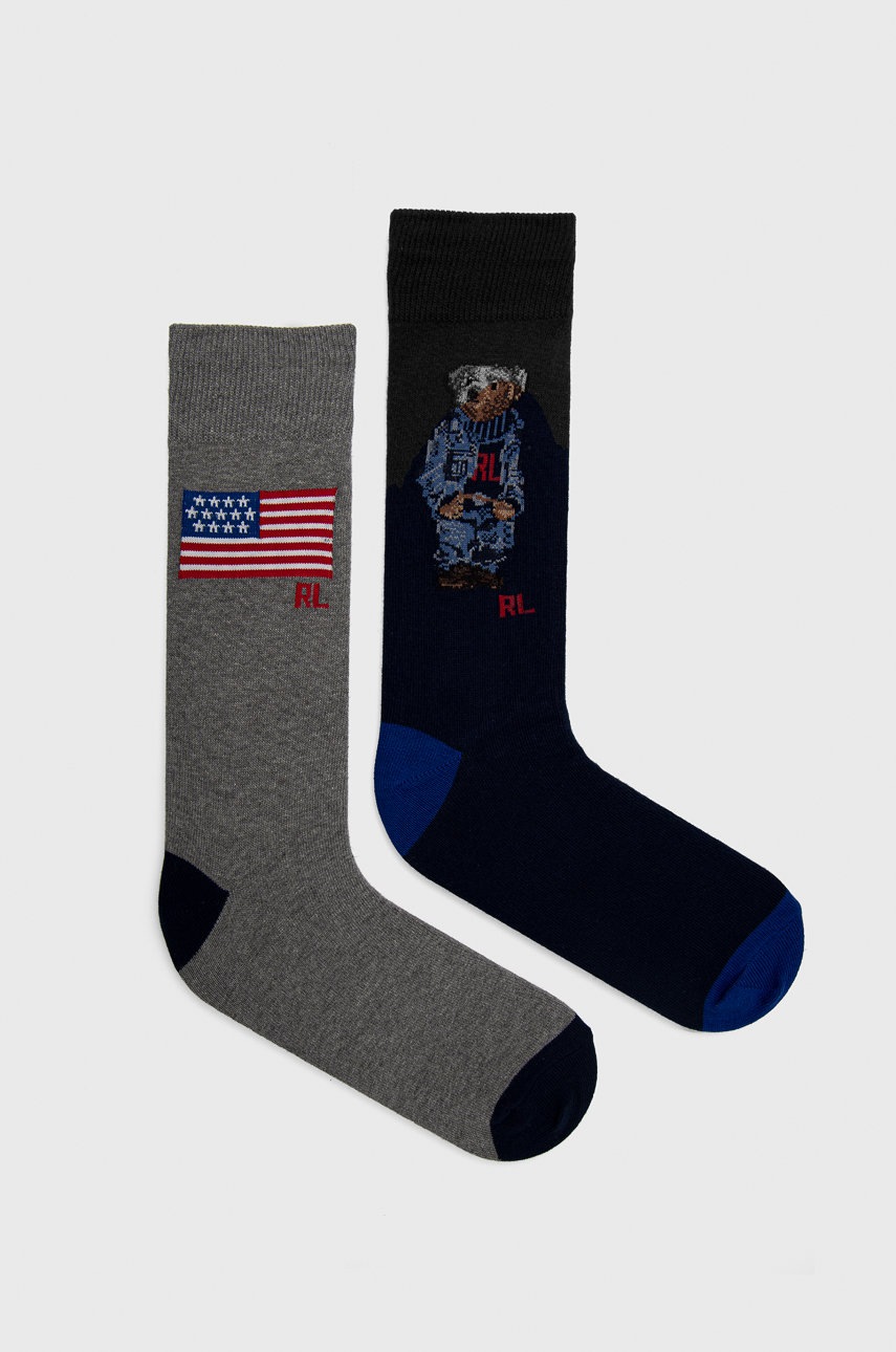 

Чорапи Polo Ralph Lauren (2 чифта) в сиво, Сив