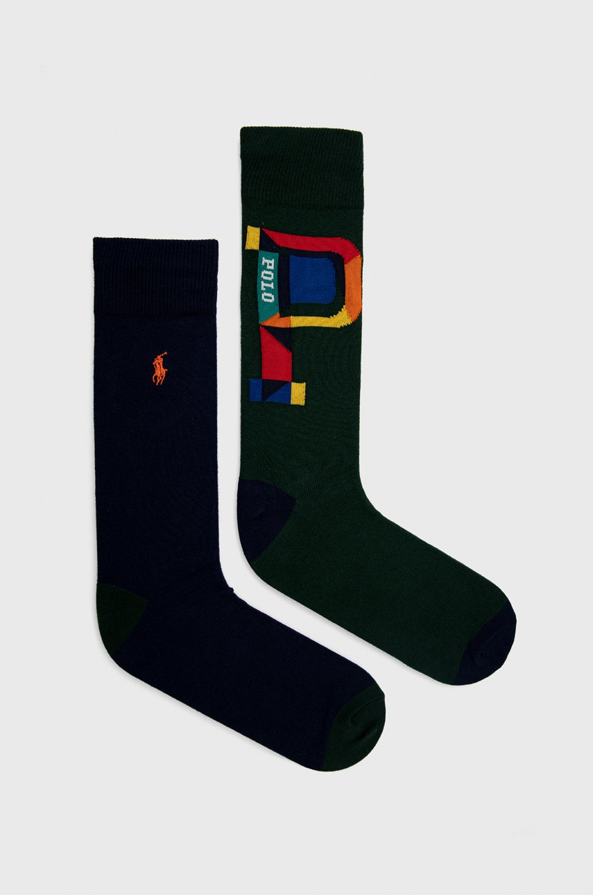 

Чорапи Polo Ralph Lauren (2 чифта) в зелено, Зелен
