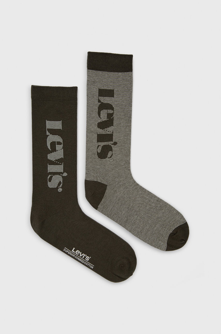 

Чорапи Levi's мъжки в зелено, Зелен