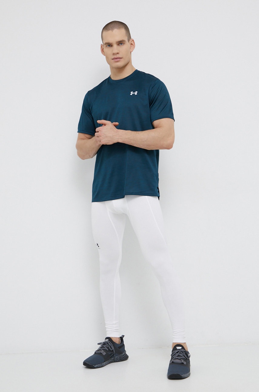 

Леггинсы Under Armour 1366075 мужские цвет белый гладкие