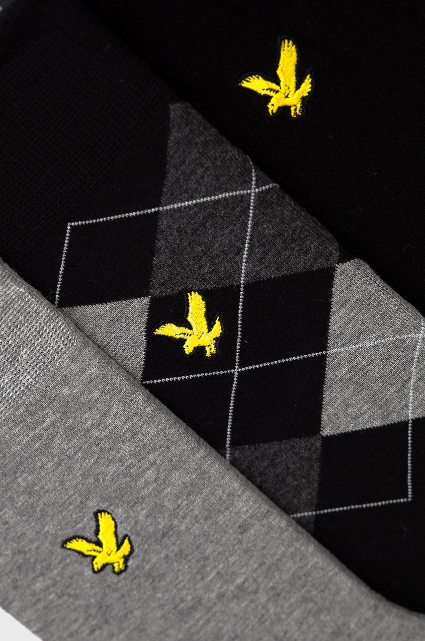 

Шкарпетки Lyle & Scott (3-pack) колір сірий