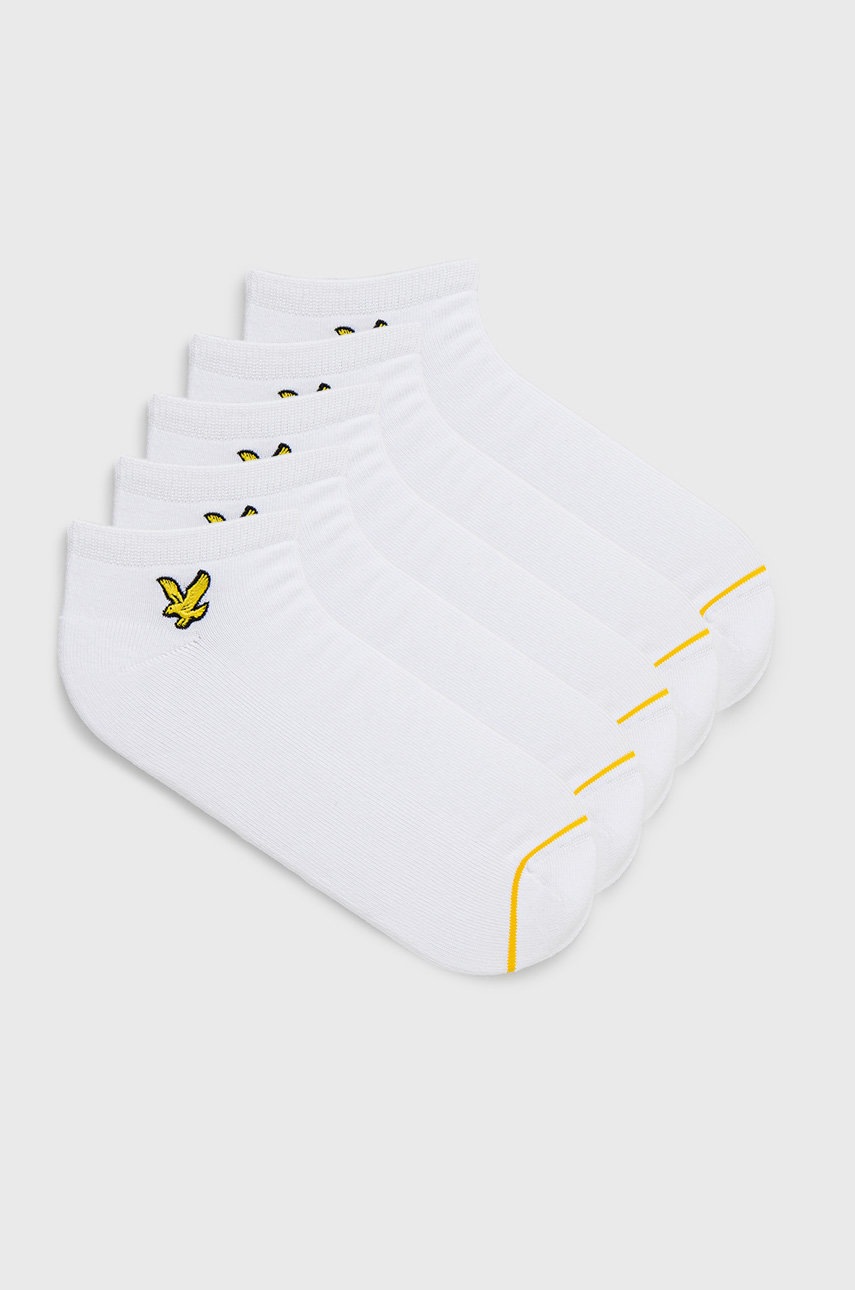 

Чорапи Lyle & Scott (5 чифта) в бяло, Бял