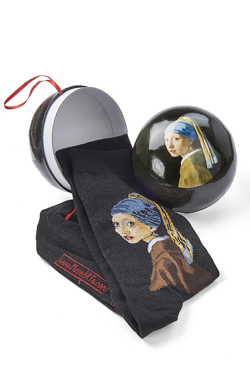 

Чорапи MuseARTa Jan Vermeer - Girl with a Pearl в черно, Черен