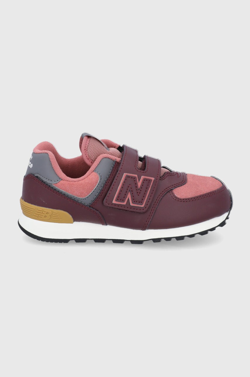 New Balance - incaltaminte din piele pentru copii pv574px1
