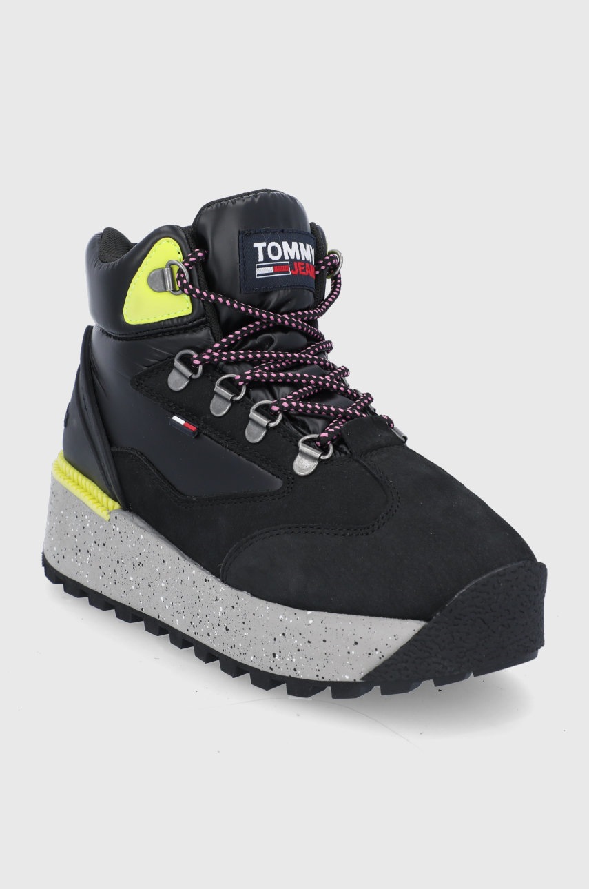 

Черевики Tommy Jeans колір чорний на платформі