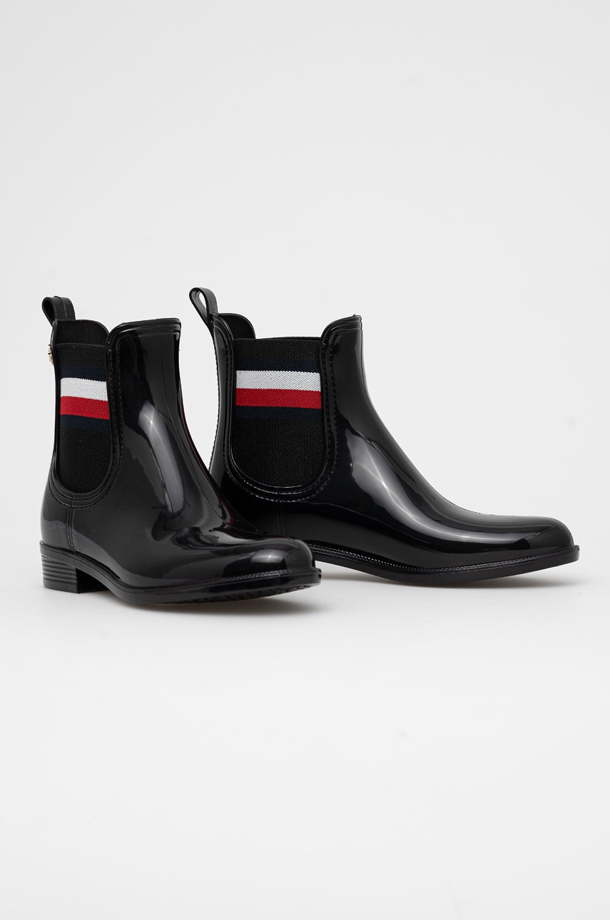 

Резиновые сапоги Tommy Hilfiger женские цвет чёрный