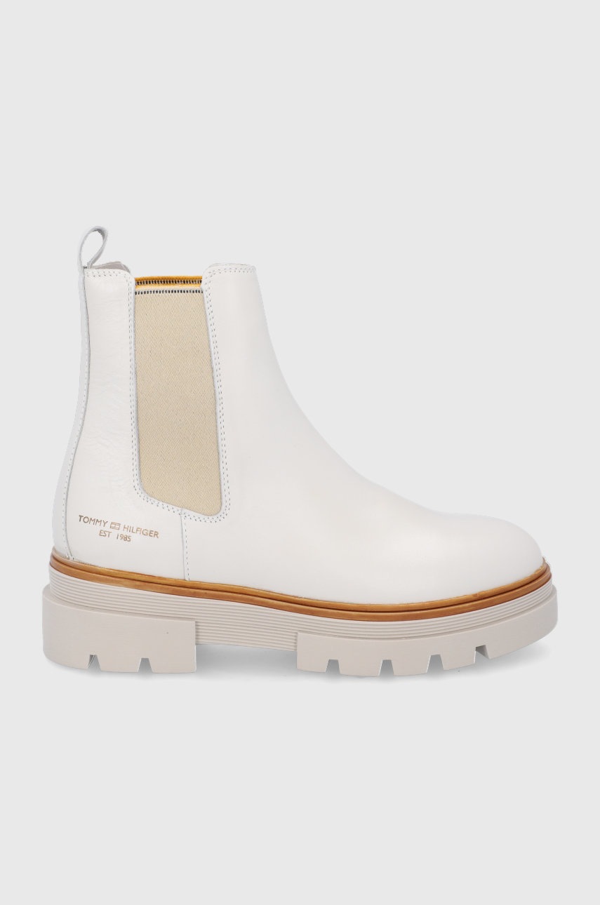 

Боти челси Tommy Hilfiger дамски в бежово с платформа, Бежов