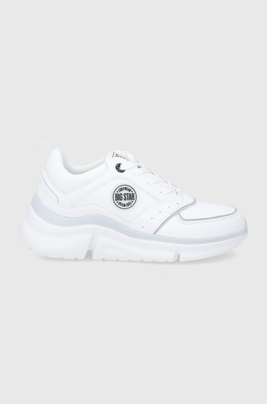 Big Star Pantofi culoarea alb, cu platformă