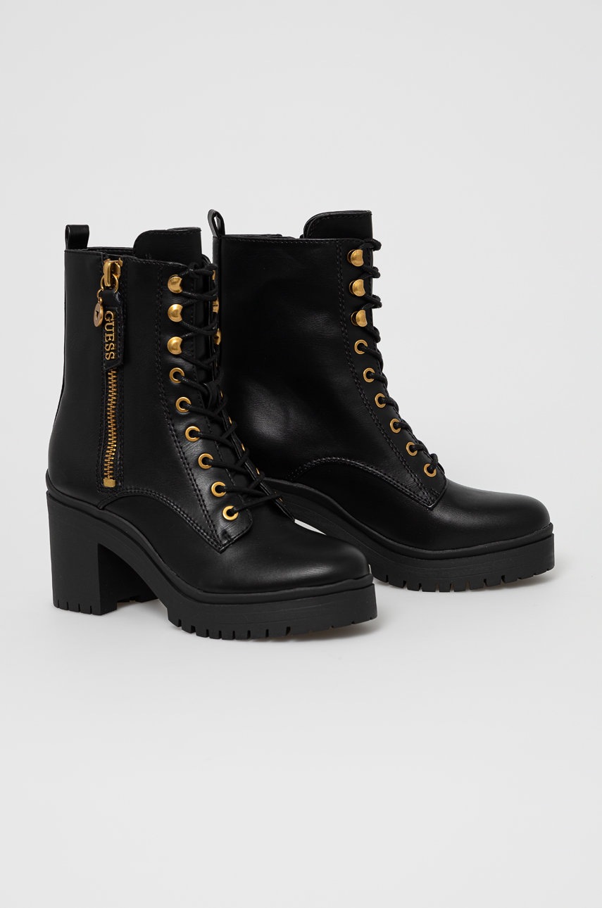 

Полусапожки Guess женское цвет чёрный каблук кирпичик