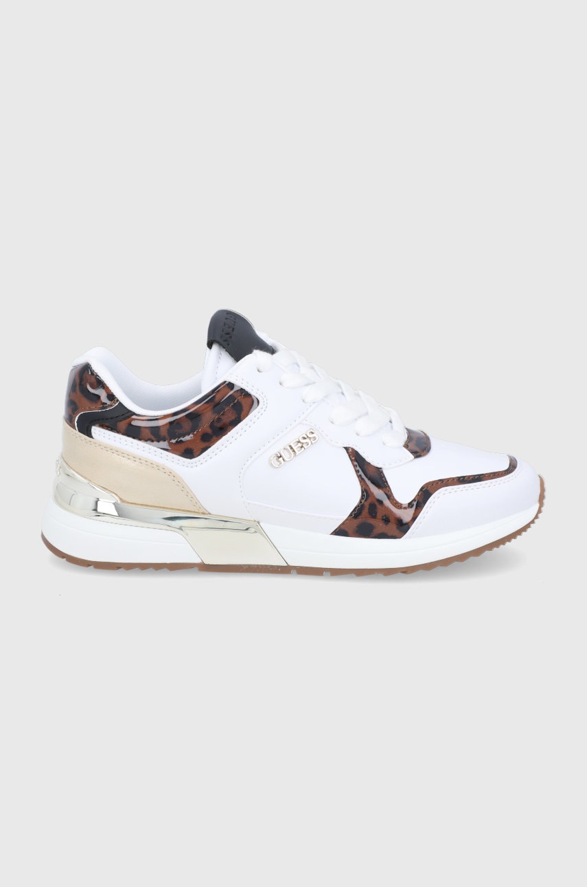 

Обувки Guess в бяло с платформа, Бял