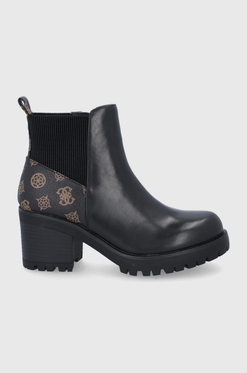

Боти Guess дамски в кафяво с висок ток, Кафяв