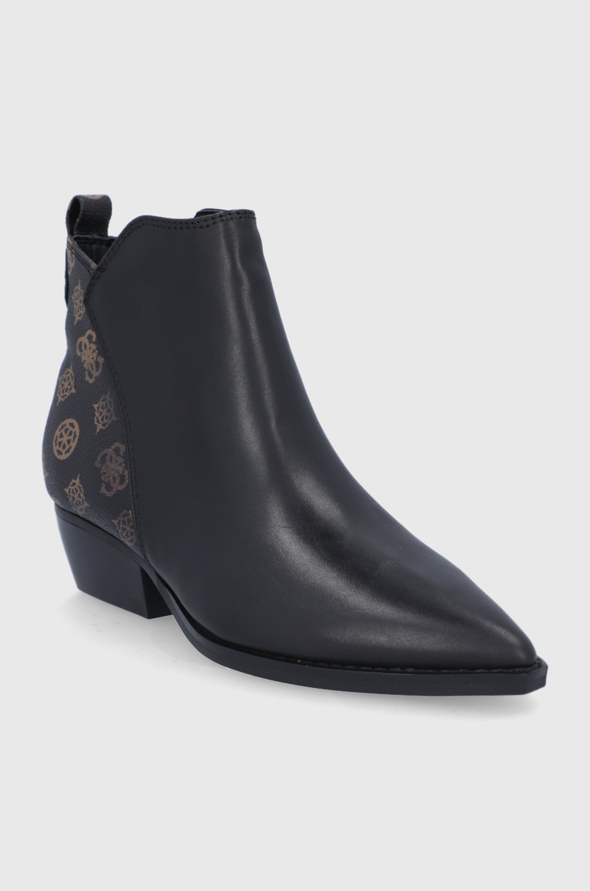 

Полусапожки Guess женское цвет чёрный каблук кирпичик