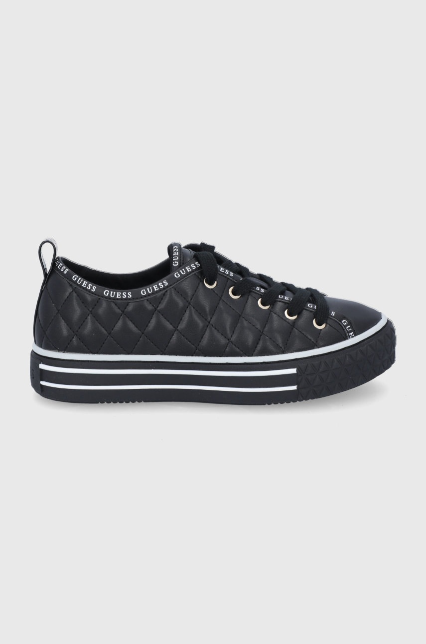 

Обувки Guess в черно с платформа, Черен