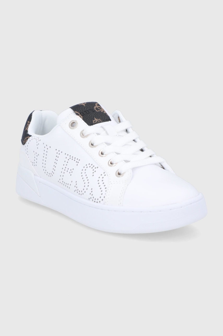

Ботинки Guess цвет белый на плоском ходу