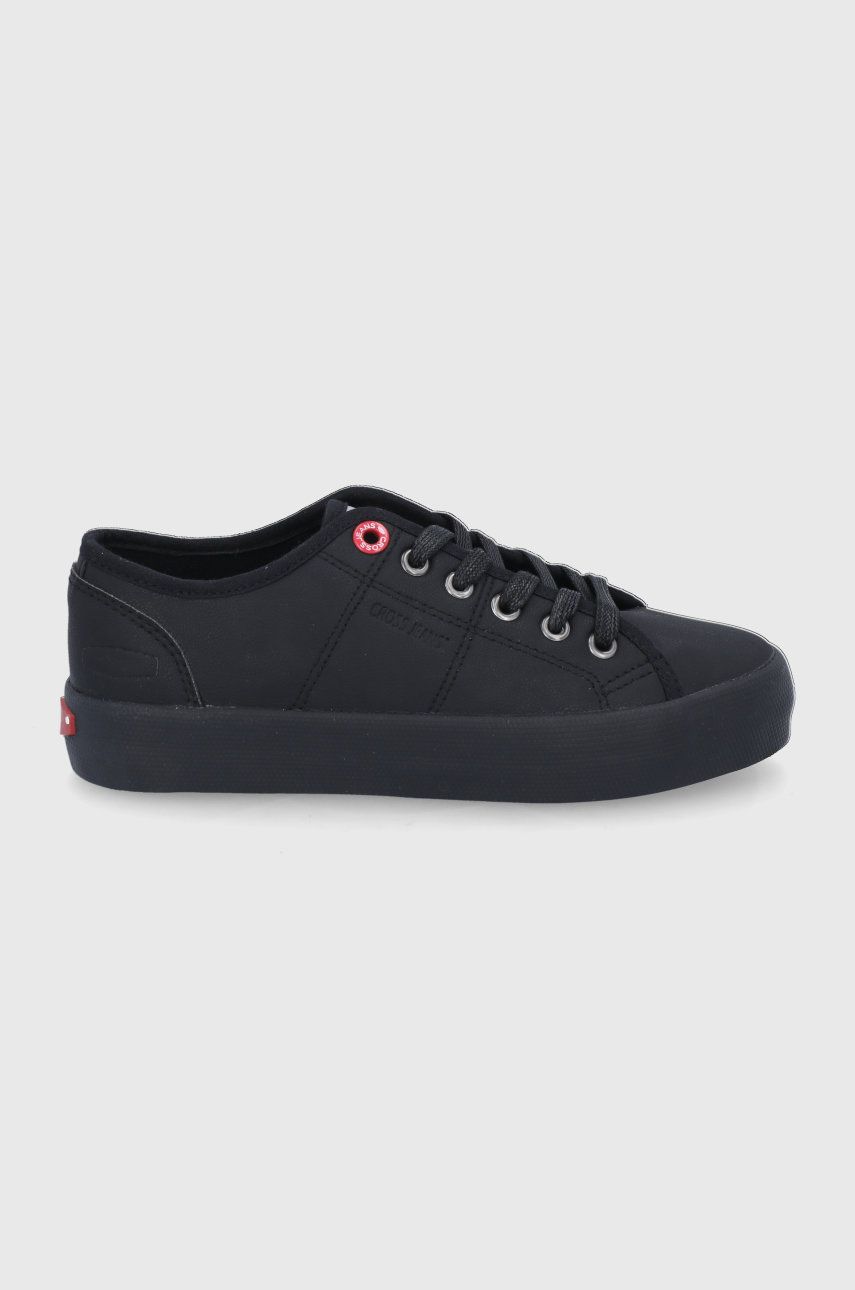 Cross Jeans Pantofi culoarea negru, cu platformă answear.ro imagine noua 2022