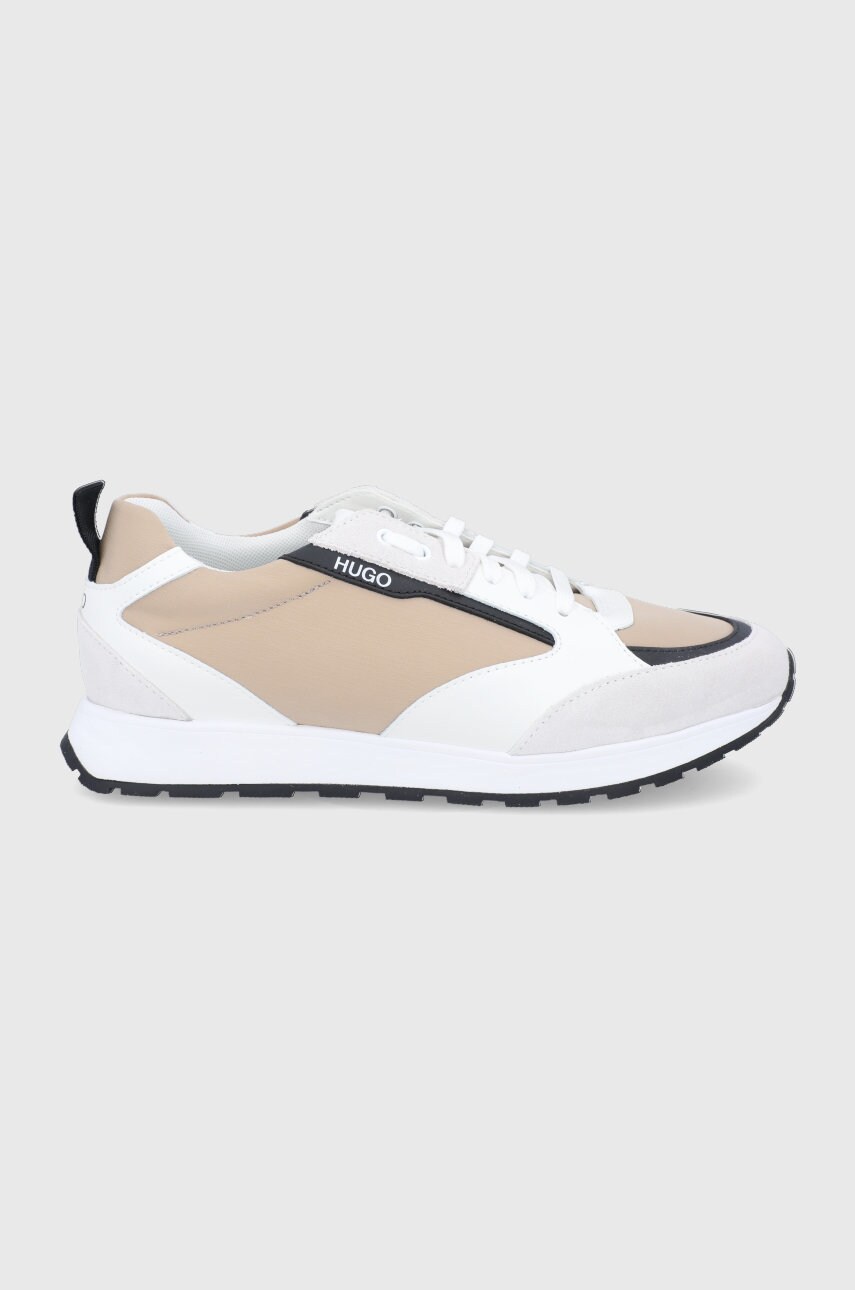 Hugo pantofi culoarea maro, cu toc plat