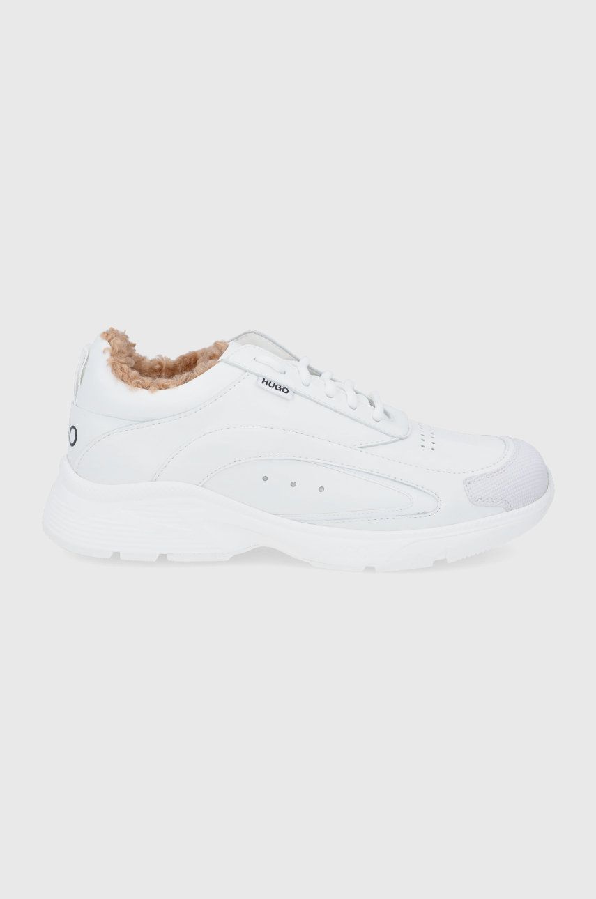Hugo Pantofi culoarea alb, cu platformă answear.ro