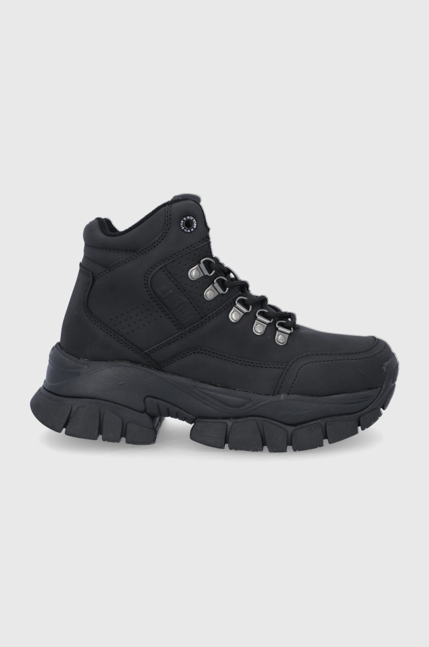 Big star pantofi femei, culoarea negru, cu platformă, izolare usoara