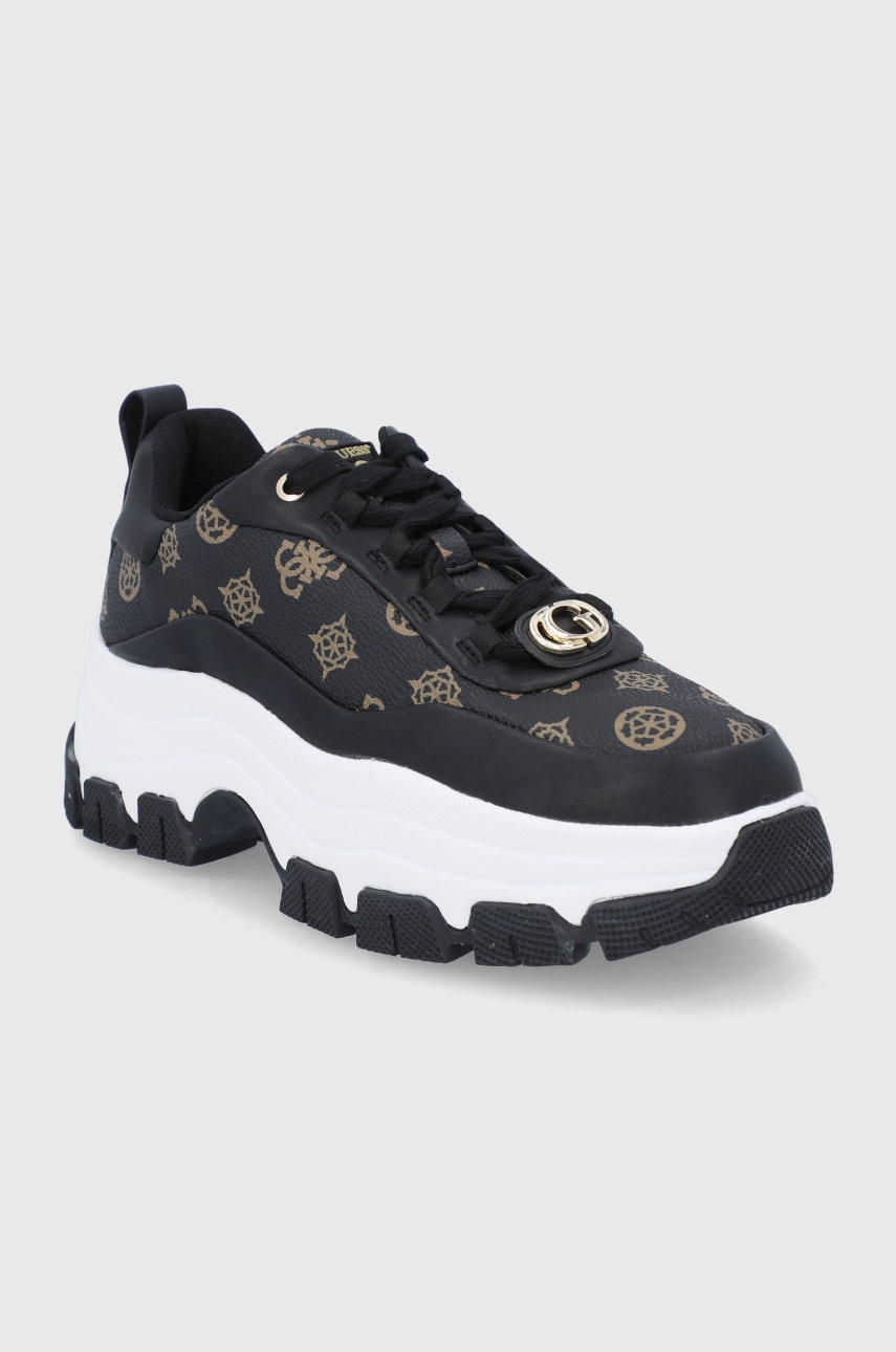 

Черевики Guess колір чорний на платформі