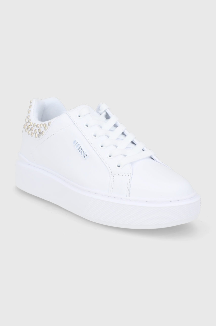 

Ботинки Guess цвет белый на плоском ходу
