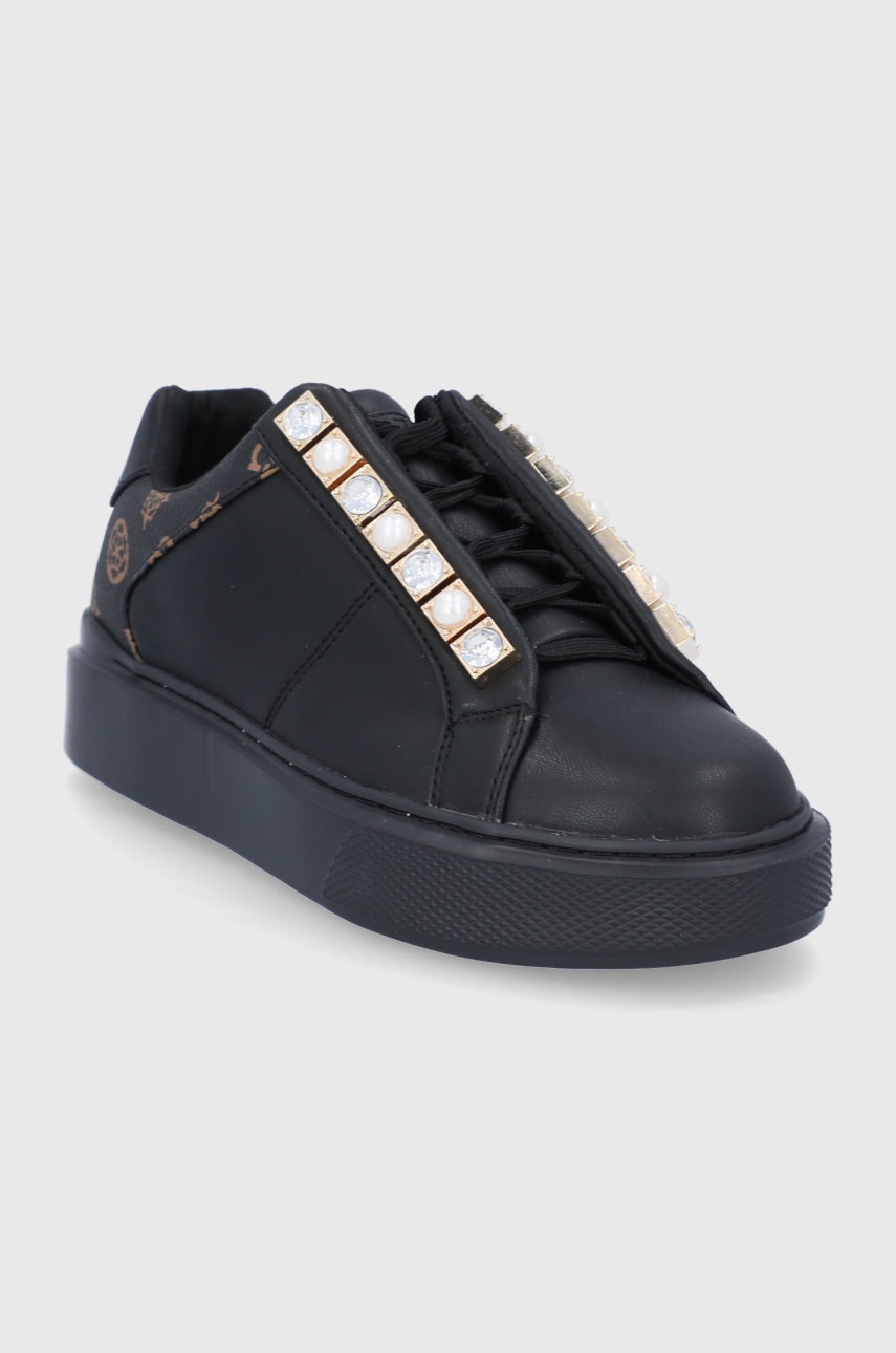 

Черевики Guess колір чорний на платформі