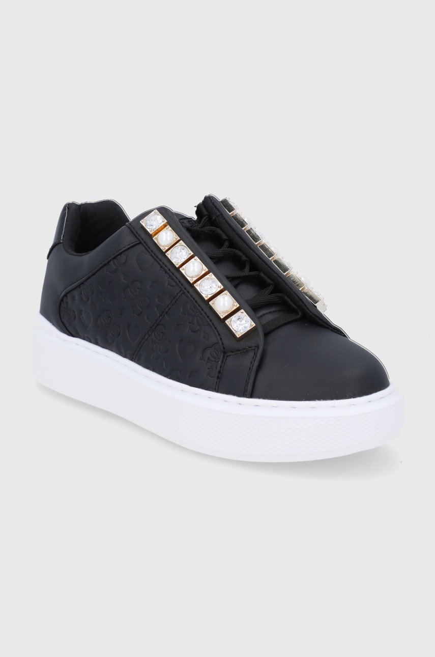 

Черевики Guess колір чорний на платформі