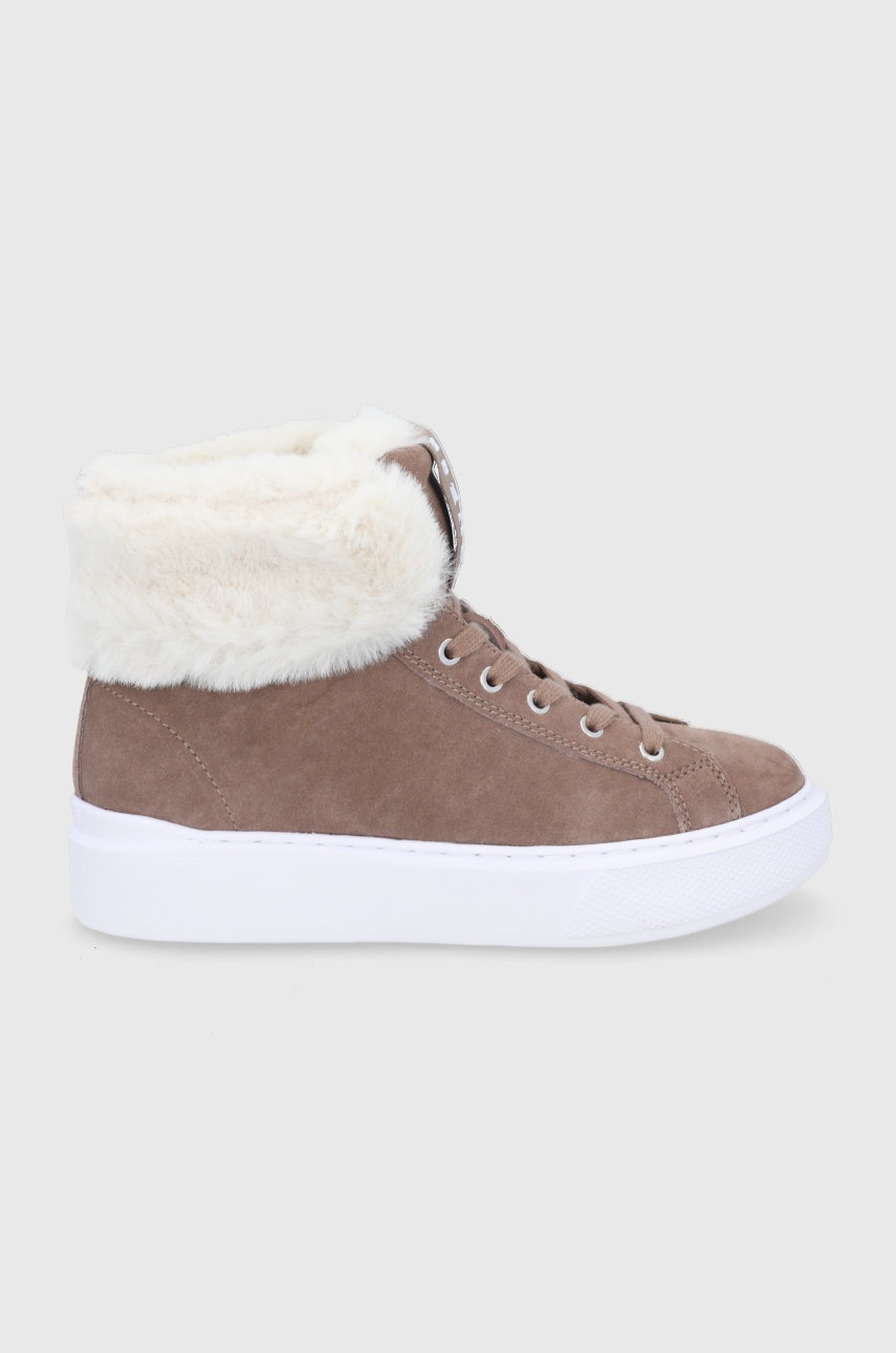 

Обувки Guess в кафяво с платформа, Кафяв