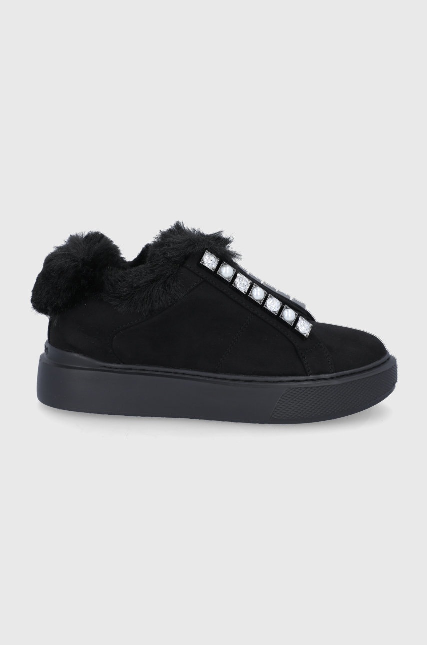 

Обувки Guess в черно с платформа, Черен