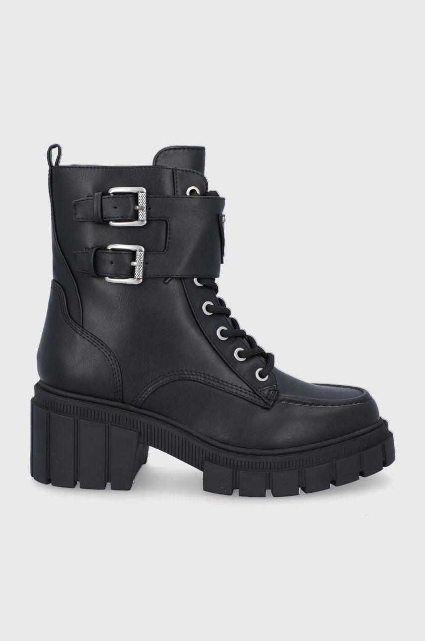 

Кубинки Guess дамски в черно с платформа, Черен