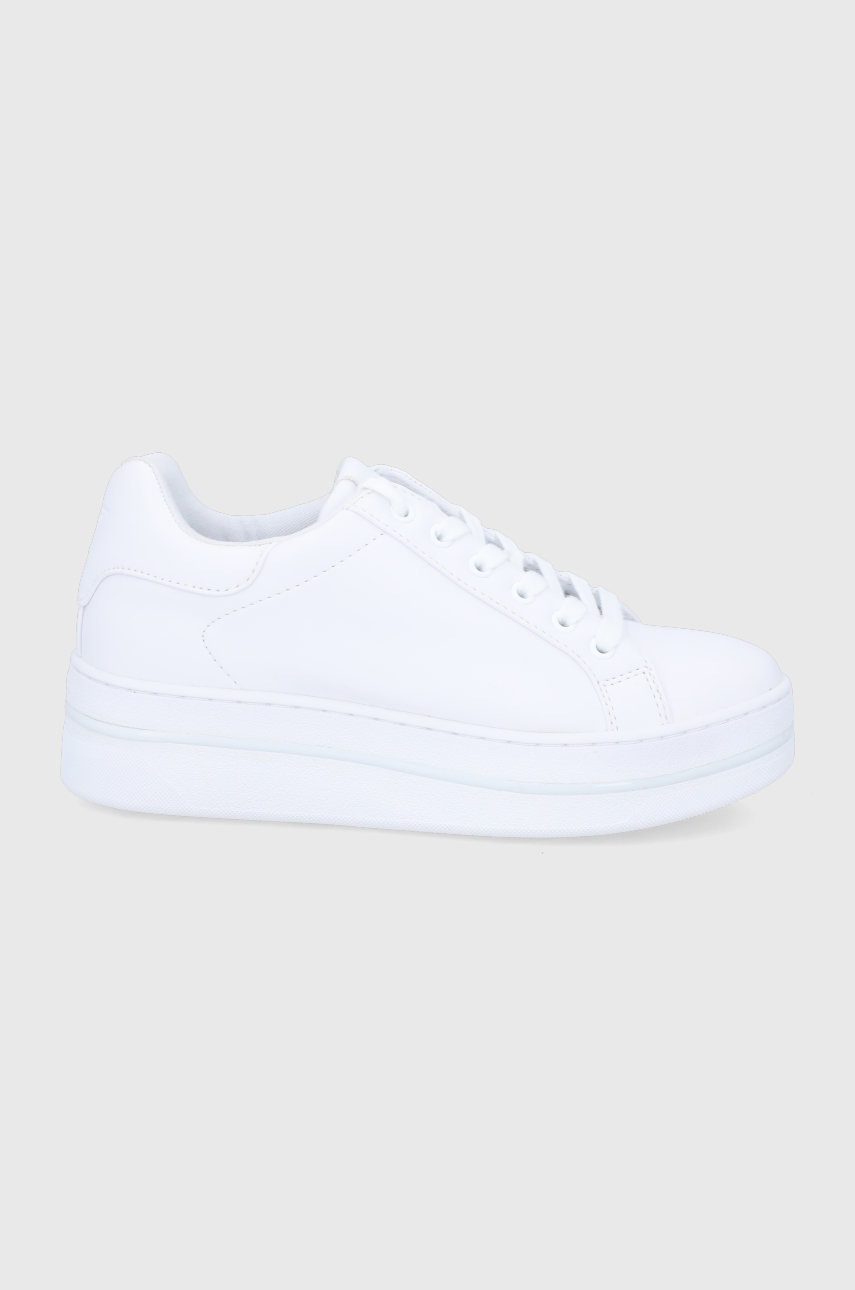 

Обувки Guess в бяло с платформа, Бял