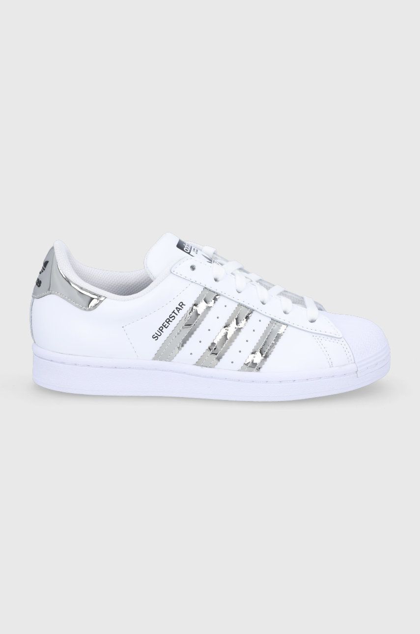 Adidas Originals Pantofi culoarea alb, cu toc plat adidas Originals