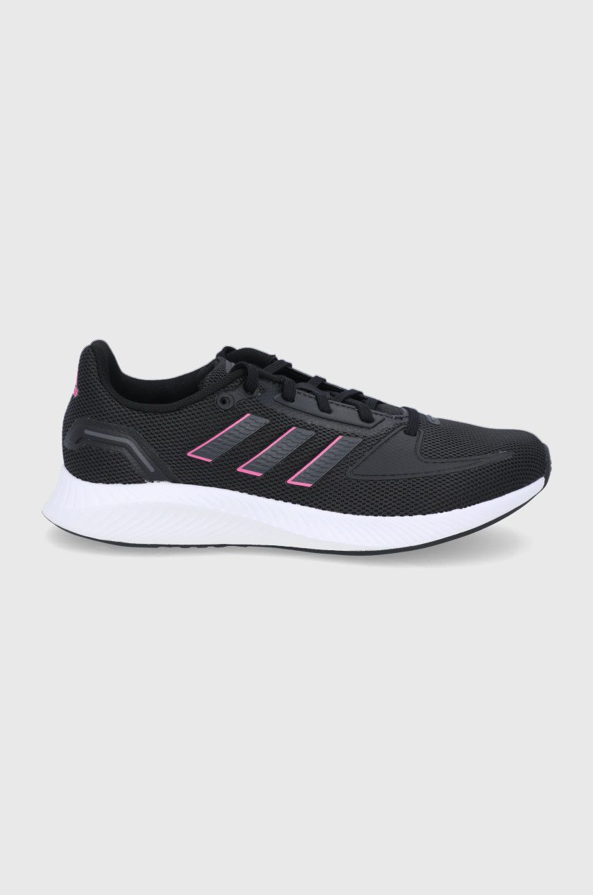 Adidas Pantofi FY9624 culoarea negru, cu toc plat