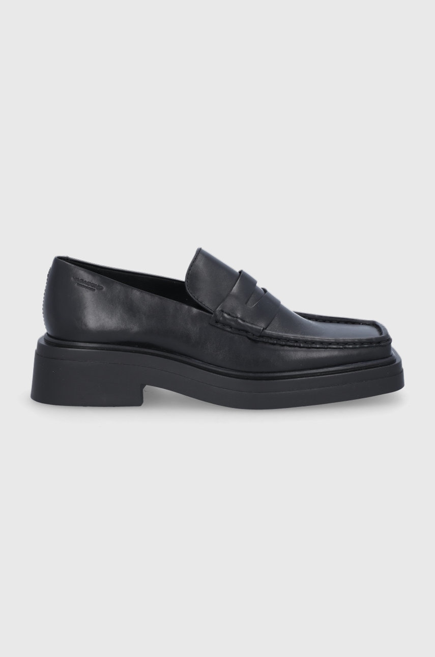 Vagabond Shoemakers Mocasini de piele Eyra femei, culoarea negru, cu platformă