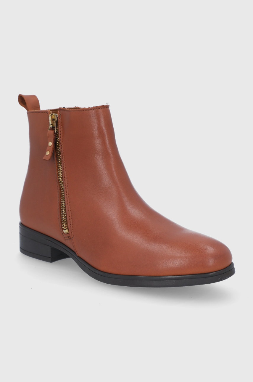 

Шкіряні черевики Aldo жіночі колір коричневий на плоскому ходу