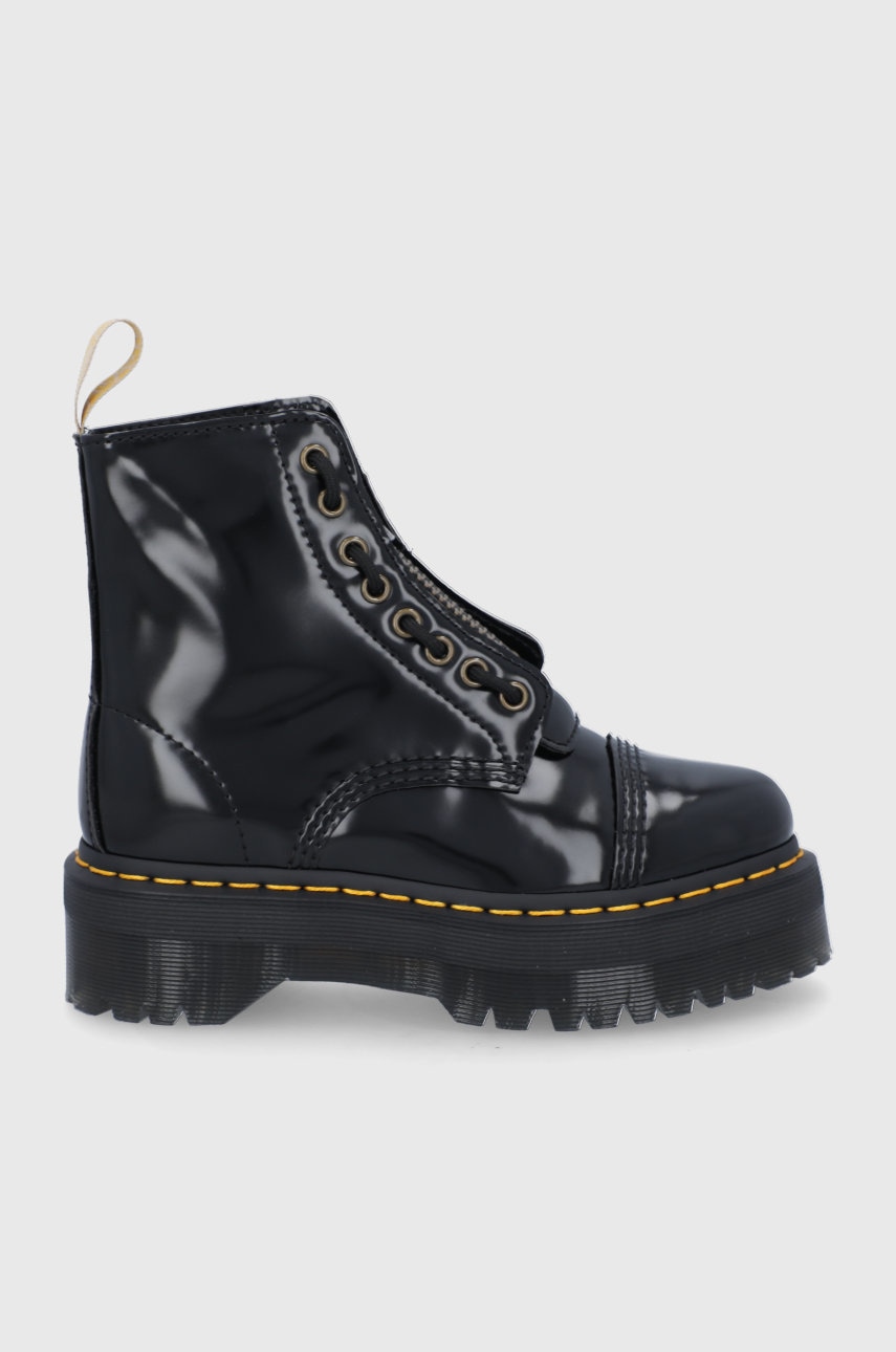 Farmářky Dr. Martens Vegan Sinclair dámské, černá barva, na platformě, 26410001-Black.Oxfo