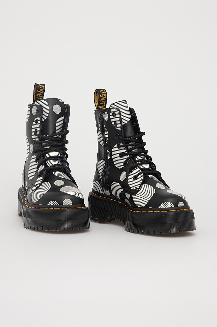 

Шкіряні черевики Dr. Martens Jadon жіночі колір чорний на платформі