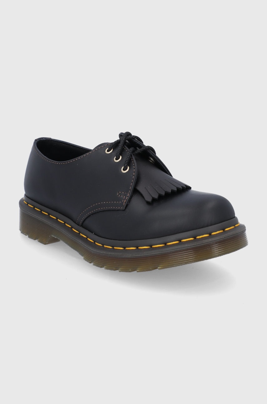 

Шкіряні туфлі Dr. Martens жіночі колір чорний на платформі